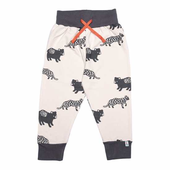 Lilly And Sid Leopard Closed Hem Fleece Jogger  