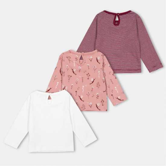 Lilly And Sid & Sid Multicoloured Fairy Stripe Print And Plain Top - 3 Pack  Детски тениски и фланелки