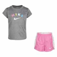 Nike Бебешки Комплект Момичета Aop Short Set Baby Girls  Бебешки дрехи