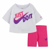 Nike Boxy T Shrt Set Bb99 Hyper Pink Бебешки дрехи