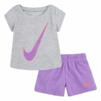 Nike Mesh Short Set Babies Violet Shock Бебешки дрехи