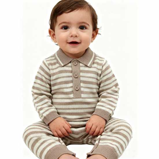 Pretty Green Pg Strp Romper Bb62 Humus 