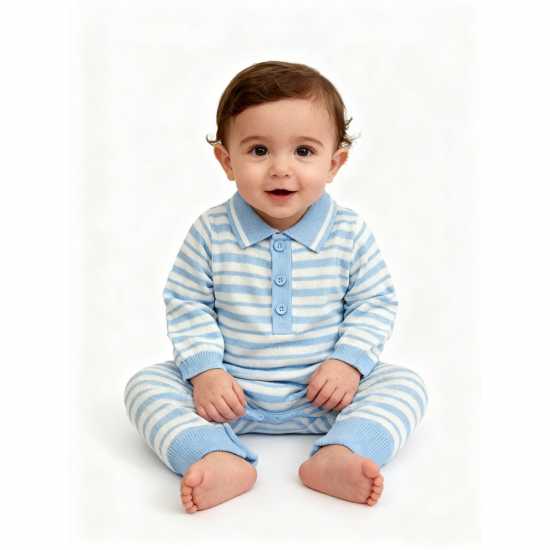 Pretty Green Pg Strp Romper Bb62 Frozen Fjord 