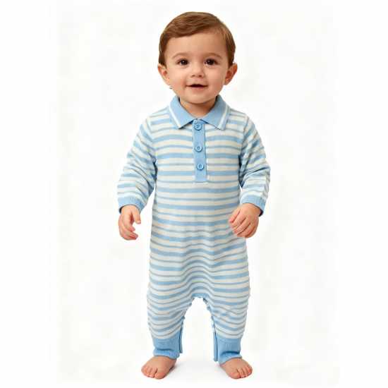 Pretty Green Pg Strp Romper Bb62 Frozen Fjord 