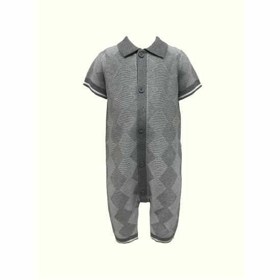 Pretty Green Pg Chk Romper Bb62  