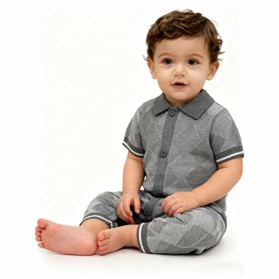 Pretty Green Pg Chk Romper Bb62  