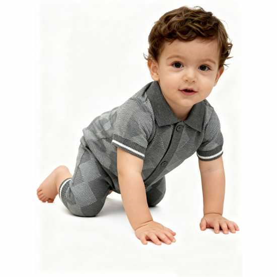 Pretty Green Pg Chk Romper Bb62  