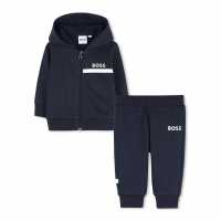 Hugo Boss Boss Kids' Fleece Tracksuit Navy 