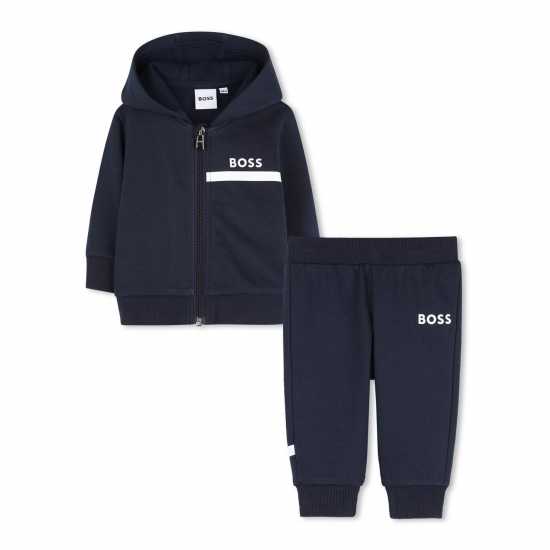Hugo Boss Boss Kids' Fleece Tracksuit Navy Hugo Boss Boss Kids' Fleece Tracksuit Navy
