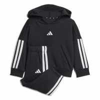 Adidas 3-Stripe Essentials Joggers Set Infants Black/White Детски спортни екипи