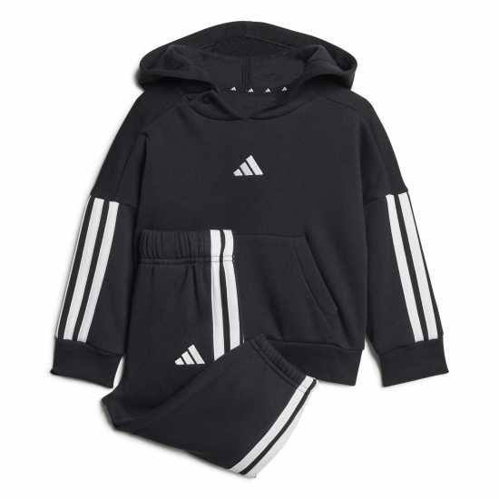 Adidas 3-Stripe Essentials Joggers Set Infants Black/White Детски спортни екипи