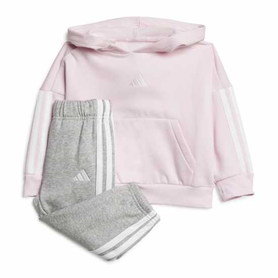 Детски спортни екипи Adidas 3-Stripe Essentials Joggers Set Infants Розово/Бяло Adidas 3-Stripe Essentials Joggers Set Infants Розово/Бяло Детски спортни екипи