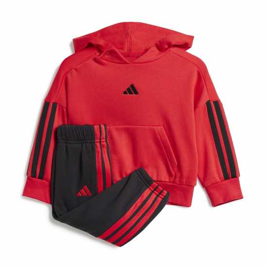 Adidas 3-Stripe Essentials Joggers Set Infants Червен/Черен 