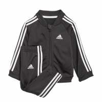 Adidas Three Stripes Tricot Toddlers Tracksuit Black/White Детски спортни екипи