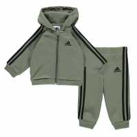 Sale Adidas Stripe Fleece Tracksuit Babies Khaki Детски полар