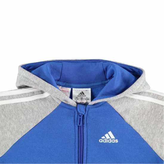 Adidas 3 Stripe Fleece Tracksuit Babies Blue/Grey - Детски полар