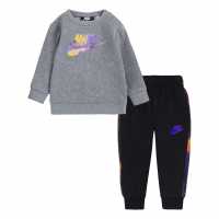 Nike Crew Sweater And Pants Set Baby Boys Carbon Heather Детски спортни екипи
