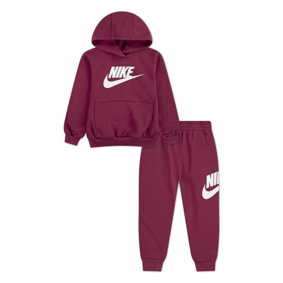 Nike Бебешко Костюмче За Момиче Fleece Tracksuit Baby Girls Сладък Цвек 