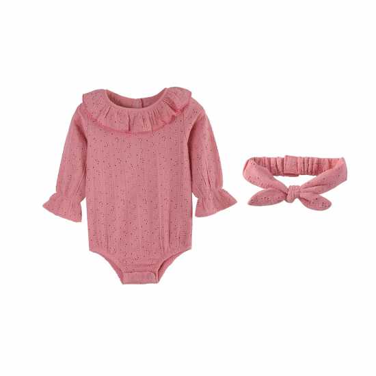 Hello World Baby Girl Broderie Body And Headband  