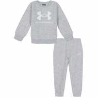 Under Armour Armour Big Logo Set Infant Boys Grey/White Детски спортни екипи