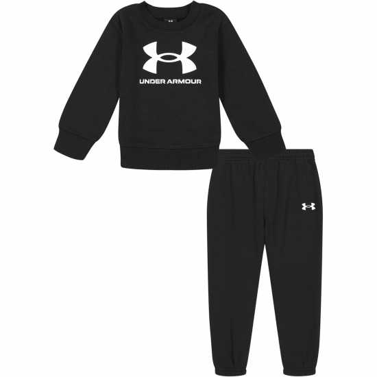 Under Armour Armour Big Logo Set Infant Boys Черно/Бяло Детски спортни екипи