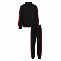 Under Armour Armour Knit Track Suit Set Baby Boys Black/Red Детски спортни екипи