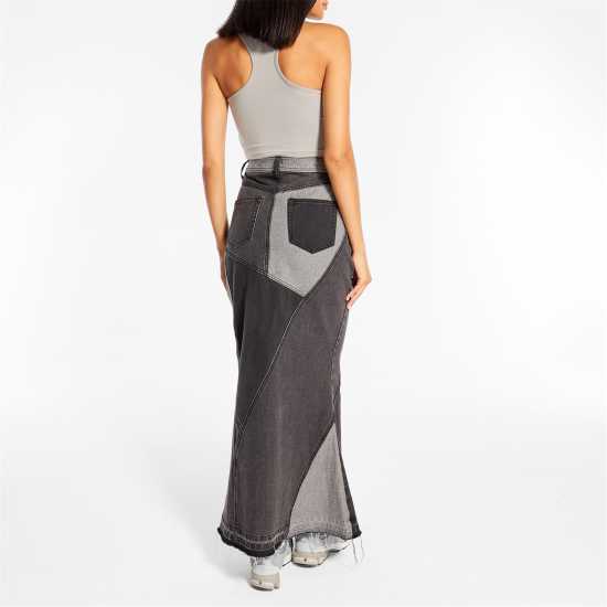 Co Ord Patchwork Denim Maxi Skirt  Дамско облекло плюс размер