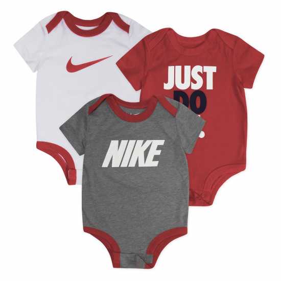 Nike 3 Pack Just Do It Bodysuit Set Baby Boys  - 