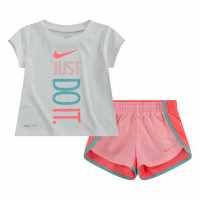 Nike Бебешки Комплект Момичета Just Do It Sprint Set Baby Girls Arctic Punch Бебешки дрехи