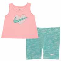 Nike Тениска Bike T Shirt And Short Baby Girls Tropical Twist Бебешки дрехи