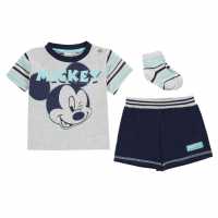 Character Short Set Baby Boys Mickey Mouse Детски къси панталони