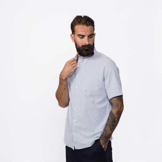 Мъжки ризи Firetrap Мъжка Риза Къс Ръкав Short Sleeve Shirt Mens Сиво Firetrap Мъжка Риза Къс Ръкав Short Sleeve Shirt Mens Сиво Мъжки ризи