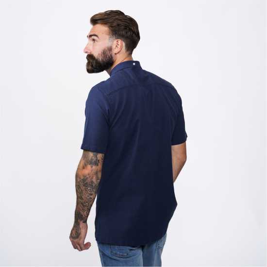 Firetrap Мъжка Риза Къс Ръкав Short Sleeve Shirt Mens Морска синьо Мъжки ризи