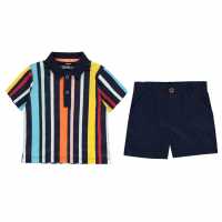 Soulcal Chino Set Infant Boys Blue Stripe Детски панталони чино