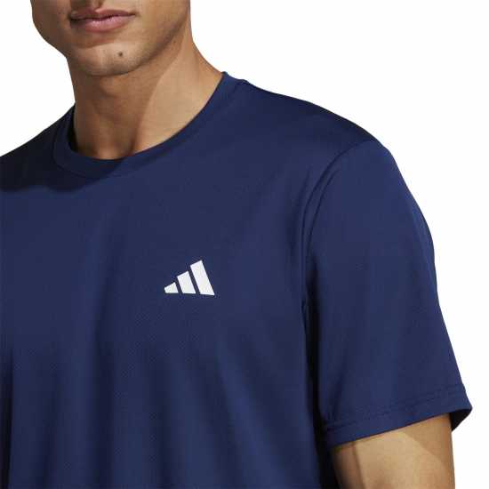 Adidas Мъжка Тениска Training Essentials Base T Shirt Mens Тъмно син/Бял Атлетика
