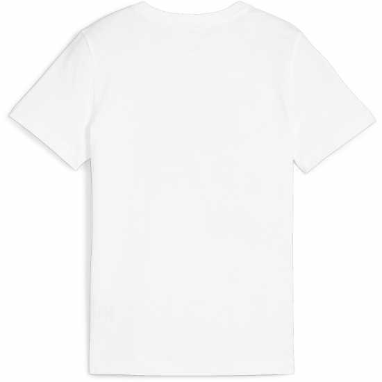 Детски тениски и фланелки Puma Logo T-Shirt Juniors Бял графика Puma Logo T-Shirt Juniors Бял графика Детски тениски и фланелки