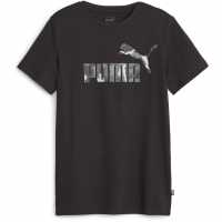 Puma Тениска С Лого Camo Logo Tee B Black Camo Детски тениски и фланелки