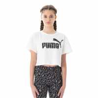 Puma Relaxed T-Shirt Juniors Бяло Отрязване Детски тениски и фланелки