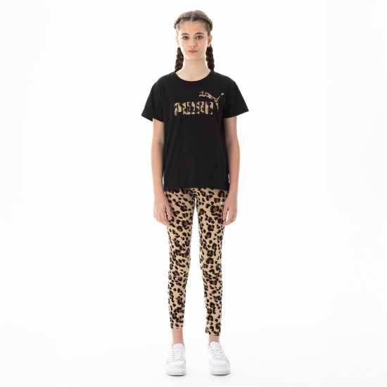 Детски тениски и фланелки Puma Relaxed T-Shirt Juniors Черно Животно Puma Relaxed T-Shirt Juniors Черно Животно Детски тениски и фланелки