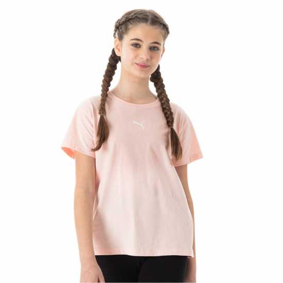 Puma Relaxed T-Shirt Juniors Розово Разслабяване Детски тениски и фланелки