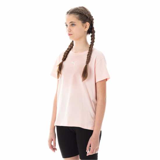 Puma Relaxed T-Shirt Juniors Розово Разслабяване Детски тениски и фланелки
