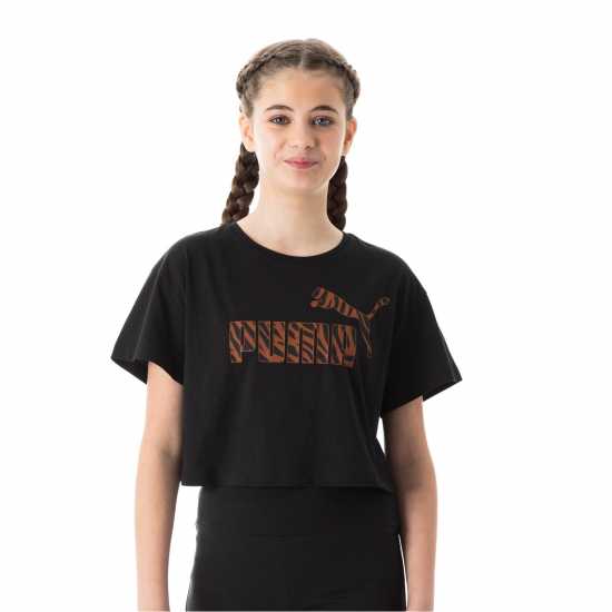 Детски тениски и фланелки Puma Relaxed T-Shirt Juniors Черно Отрязване Puma Relaxed T-Shirt Juniors Черно Отрязване Детски тениски и фланелки