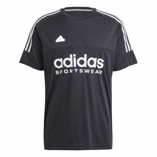 Adidas Мъжка Риза Tiro T-Shirt Mens Черно Футболни тренировъчни горнища