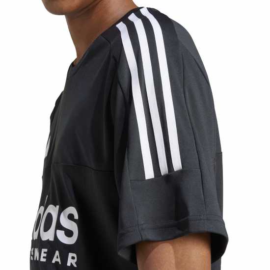 Adidas Мъжка Риза Tiro T-Shirt Mens Черно Футболни тренировъчни горнища