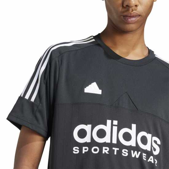 Adidas Мъжка Риза Tiro T-Shirt Mens Черно Футболни тренировъчни горнища