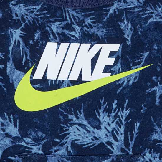 Nike Wash Camo Romper Set Baby Boys Midnight Navy Бебешки дрехи