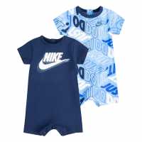 Nike 2Pk Romper Baby Midnight Navy Бебешки дрехи