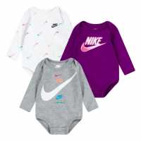 Nike 3Pk Ls Romper Bb21  Бебешки дрехи