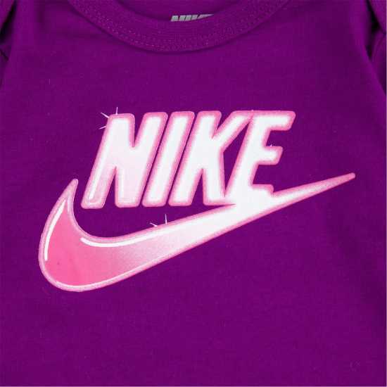 Nike 3 Pack Long Sleeve Romper Baby Girls