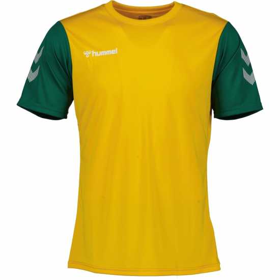 Футболни тренировъчни горнища Hummel Match Jersey Juniors Сп Жълт/Вечнозелен Hummel Match Jersey Juniors Сп Жълт/Вечнозелен Футболни тренировъчни горнища